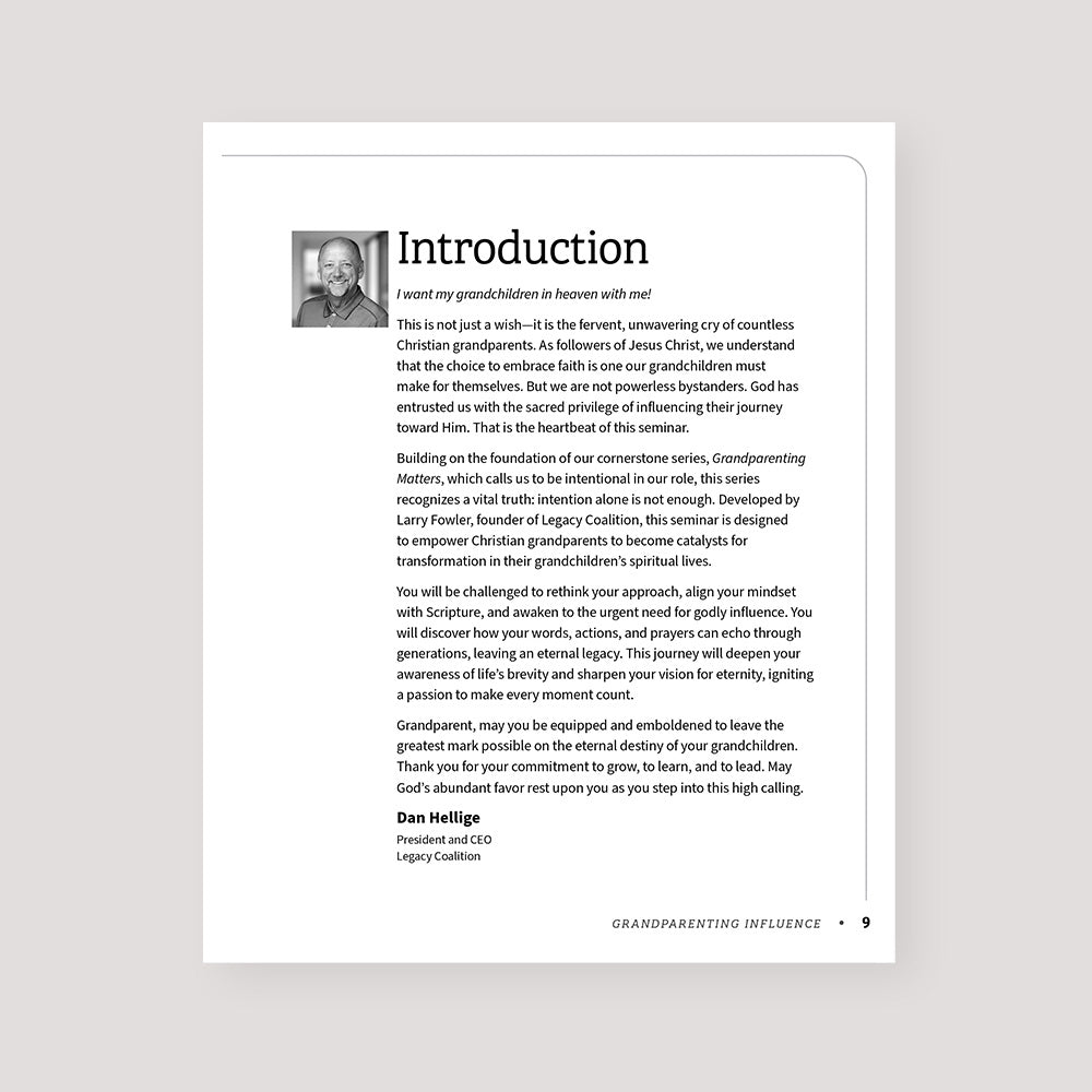 Grandparenting Influence Workbook