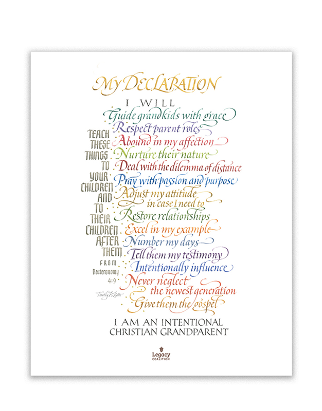 My Declaration: Intentional Christian Grandparent Print