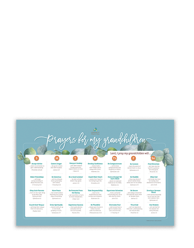 Prayers for My Grandchildren Desk Pad