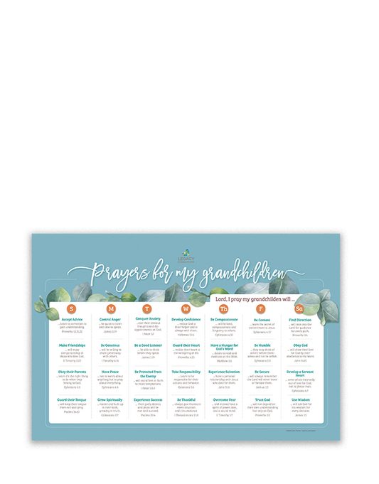 Prayers for My Grandchildren Desk Pad